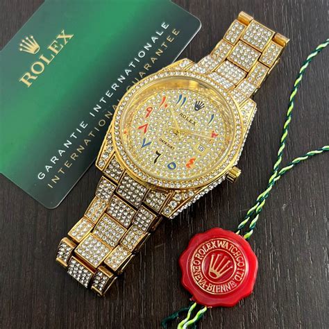 full diamond encrusted Rolex